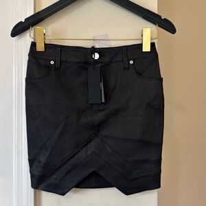 RtA Lambskin leatherr mini skirt